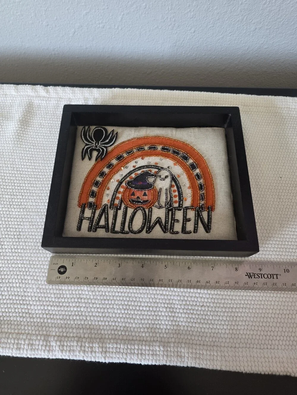 Halloween Embroidery Framed Decor